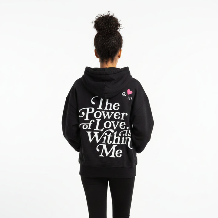 Spiritual Gangster Women's Hoodie Power of Love Malibu Black Size XS