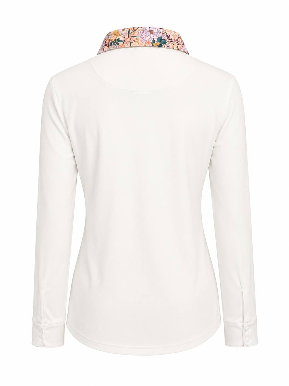 Kastel Denmark Long Sleeve Tailored Shirt - Champagne Blooming Peonies - Skorzie