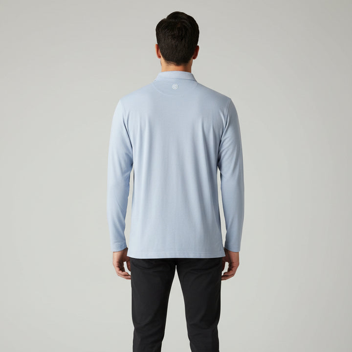 G/FORE Men's Polo Delta Dot Jacquard Long Sleeve Baja Size M