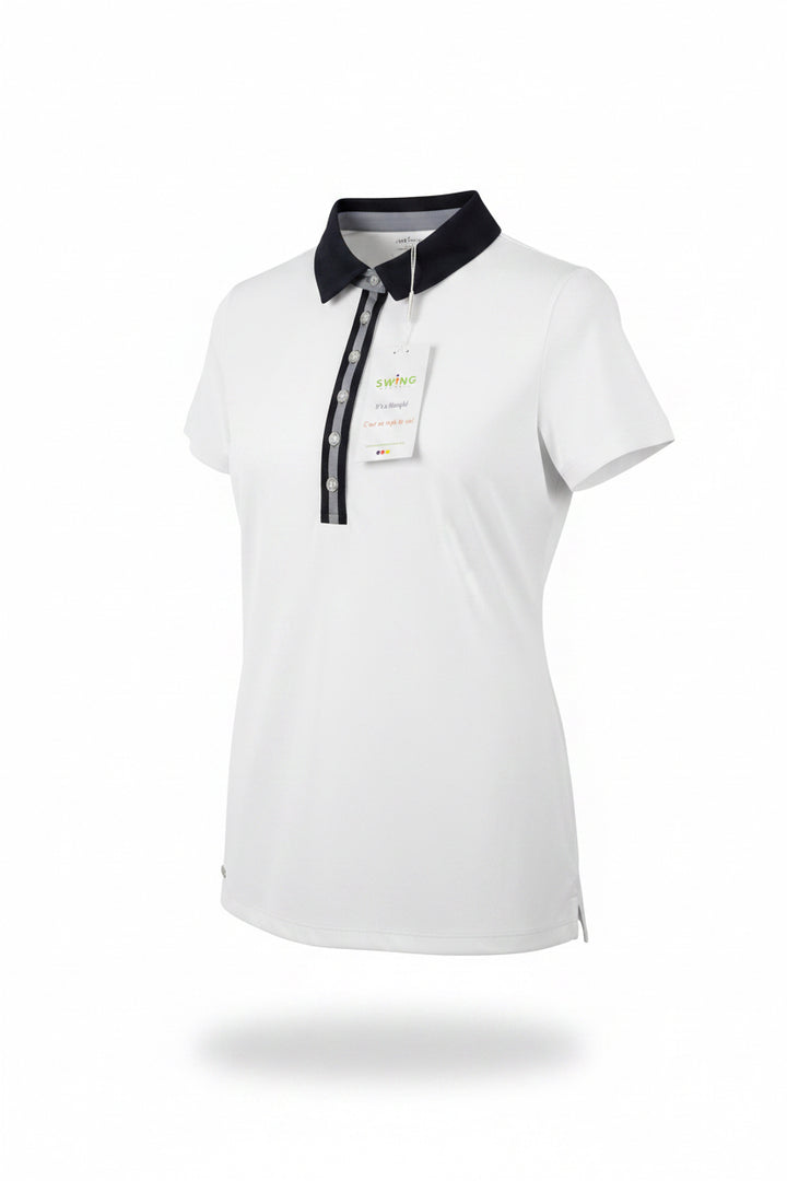 Swing Control Contrast S/S Velocity Polo - White - X-Small - Skorzie