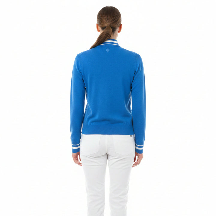 G/FORE Women's Sweater Crewneck Cooling Cotton Chalk Cerulean Size S