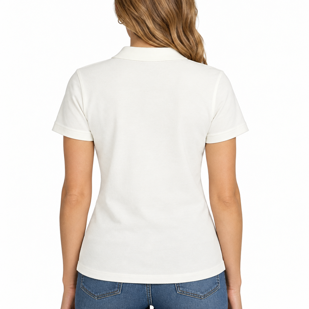 Straight Down Women's Golf Polo Sindy Rib Knit Coconut Size M
