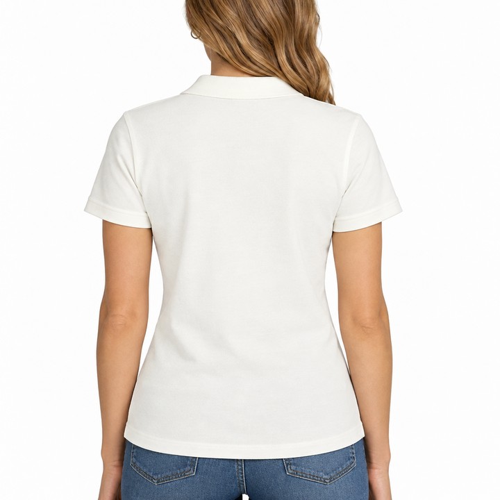 Straight Down Women's Golf Polo Sindy Rib Knit Coconut Size M
