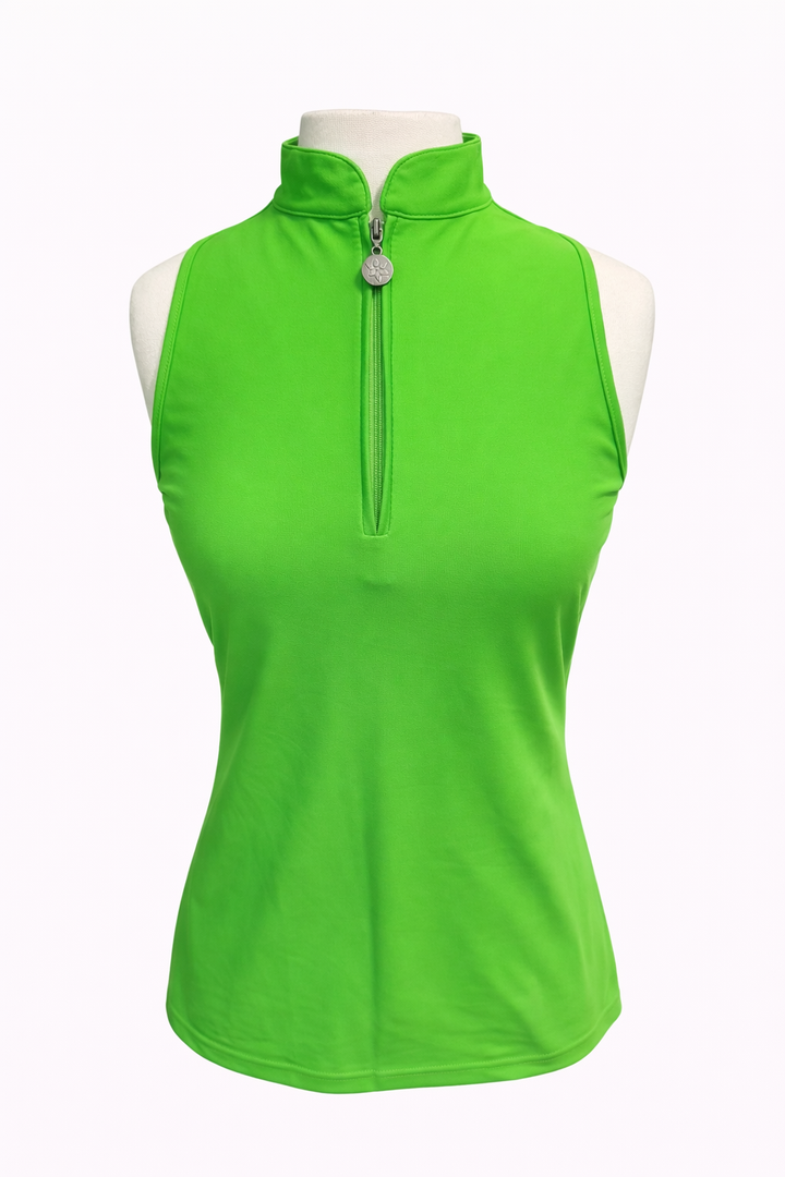 Tzu Tzu Bella Sleeveless Top - Grasshopper Green - Skorzie