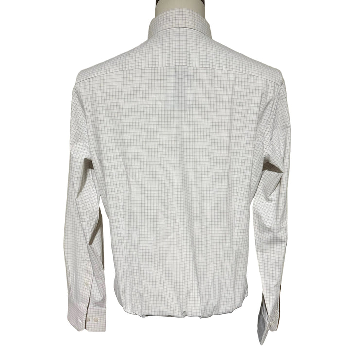 Mizzen + Main Trim Fit Leeward L/S Dress Shirt - Espresso Plaid - Medium