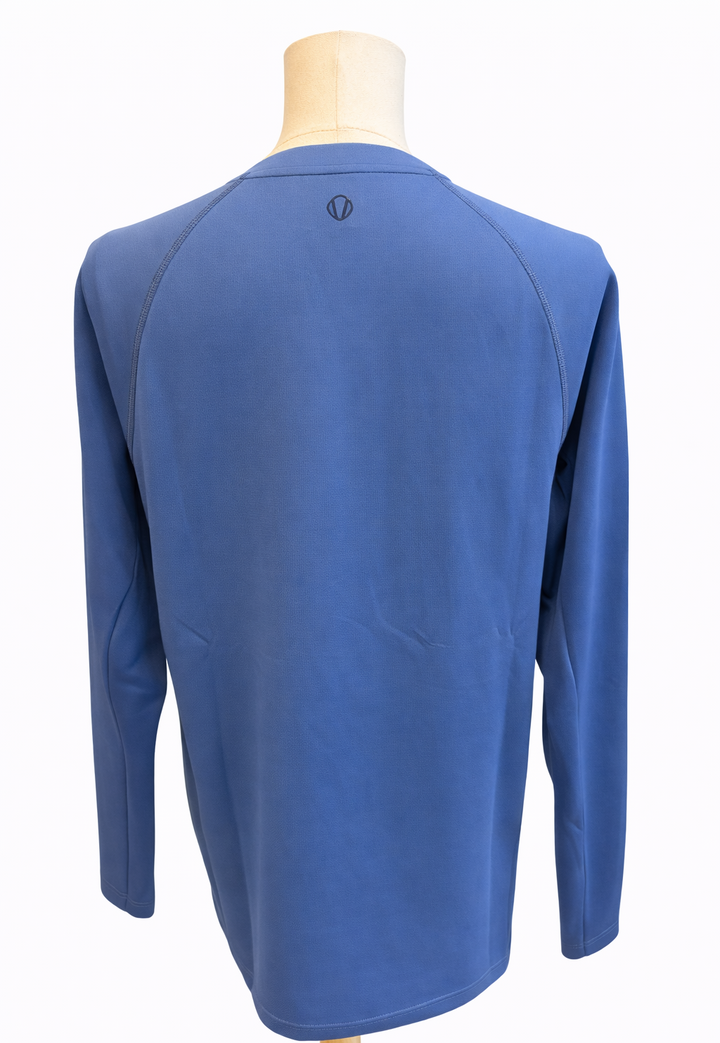 Sunice Men's Allendale 2.0 Water Repellant L/S Crewneck - Dusk Blue/Black