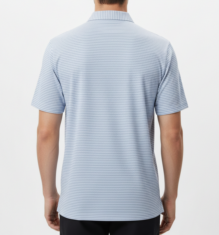 Straight Down Men's Golf Polo Channel Stripe Nantucket Size L