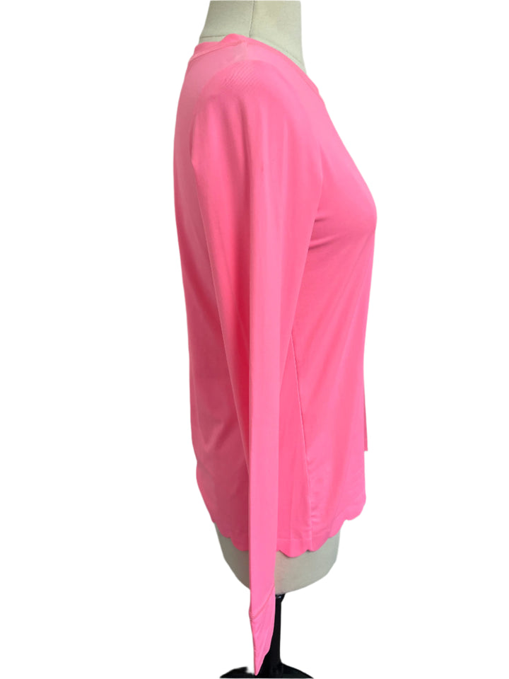 Lilly Pulitzer Luxletic Renay Scallop Sunguard Top - Pink - Skorzie