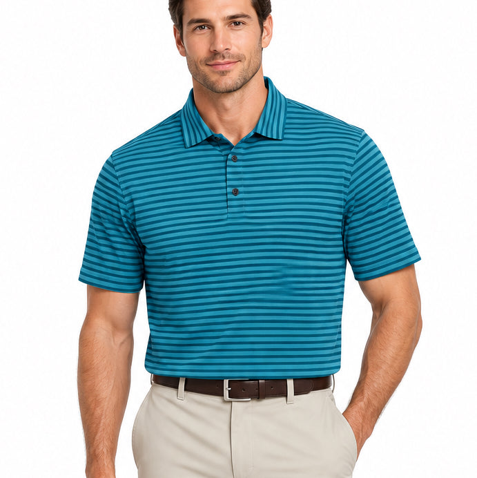 Black Clover Men's Golf Polo Palmer Crystal Teal Size L
