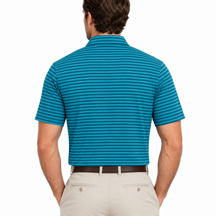 Black Clover Men's Golf Polo Palmer Crystal Teal Size L