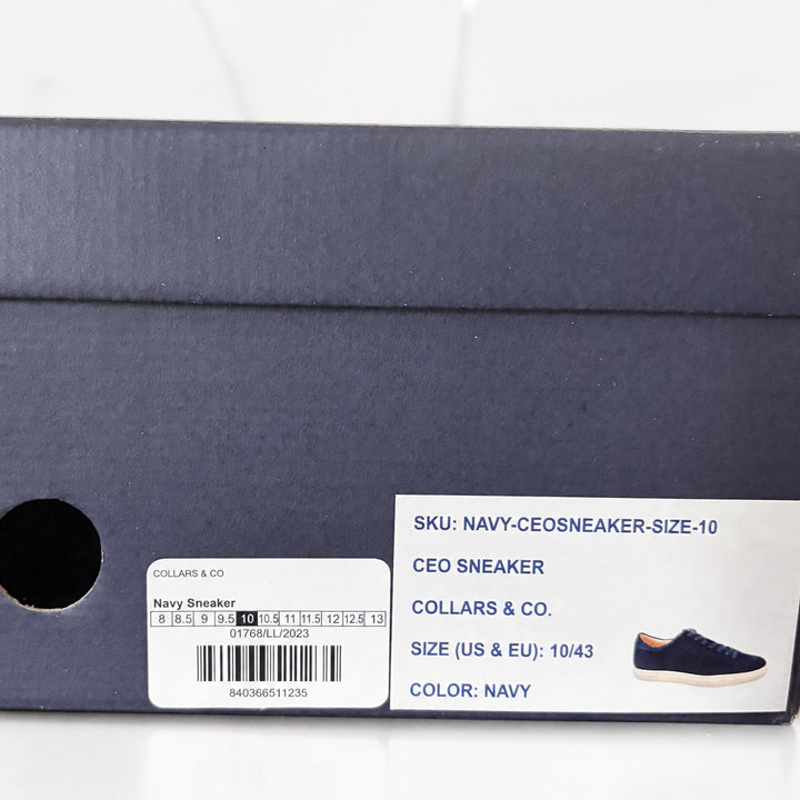Collars & Co Men's CEO Sneakers Navy Size 10
