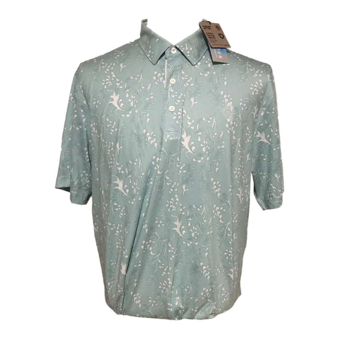 Puma Cloudspun Polo (w/ logo) - Turquoise Pattern - Skorzie