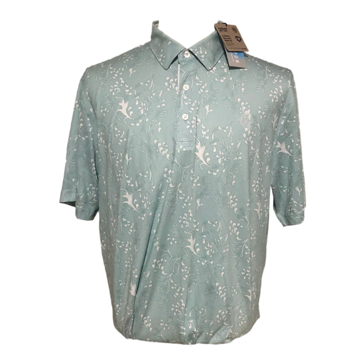 Puma Cloudspun Polo (w/ logo) - Turquoise Pattern - Skorzie