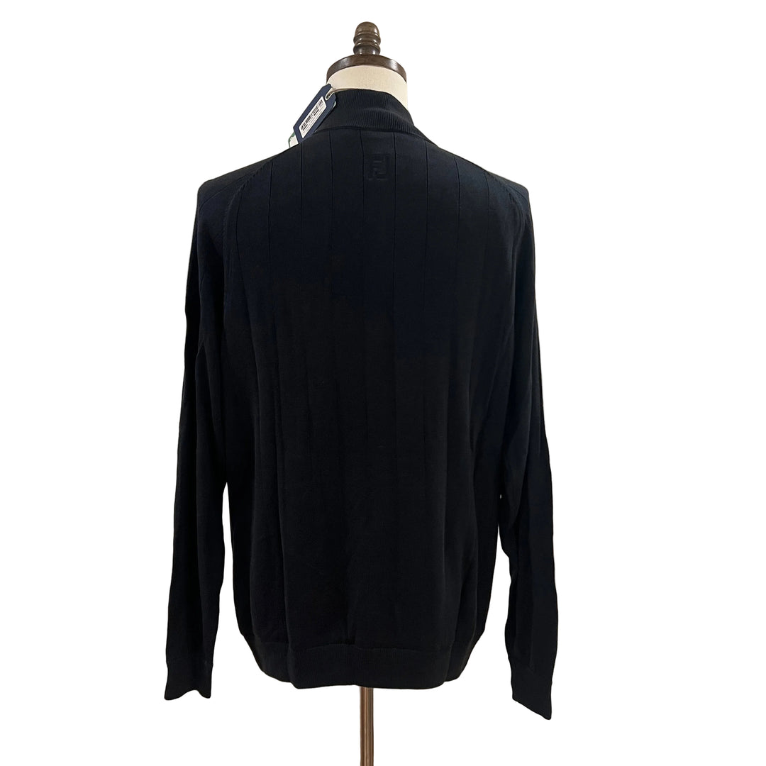FootJoy Drop Needle Lined Sweater (w/logo) - Navy - Medium - Skorzie