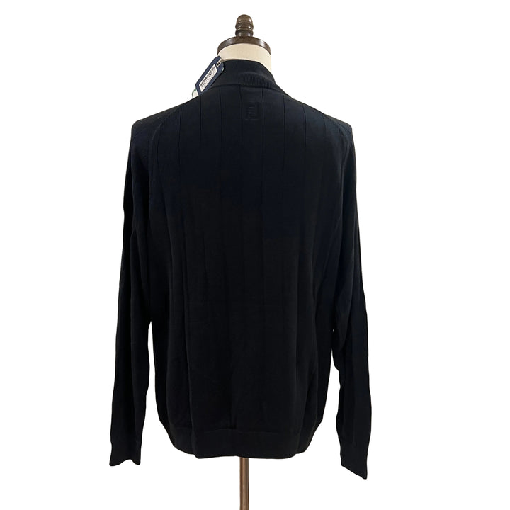 FootJoy Drop Needle Lined Sweater (w/logo) - Navy - Medium - Skorzie