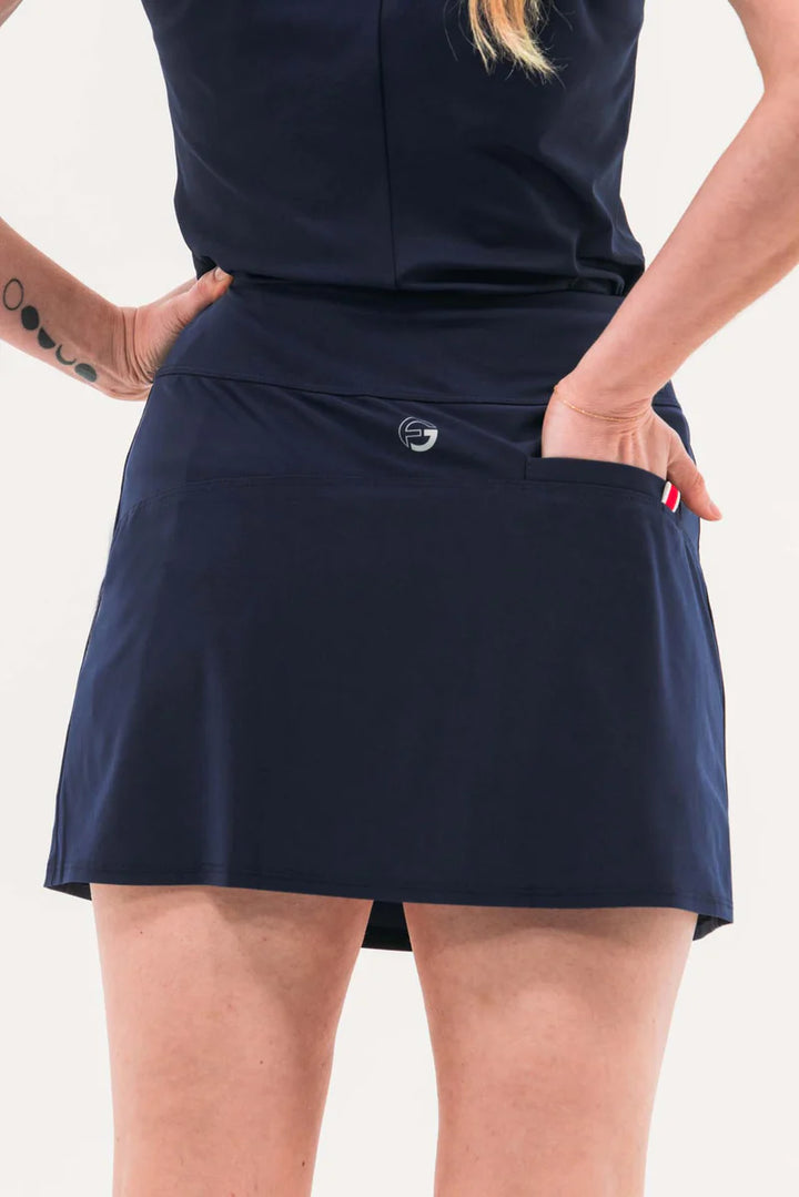 Foray Golf America Notch Hem Skirt (15.5") - Navy - Skorzie