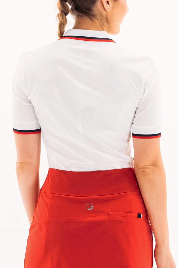 Foray Golf America Short Sleeve Polo - White - XX-Small - Skorzie