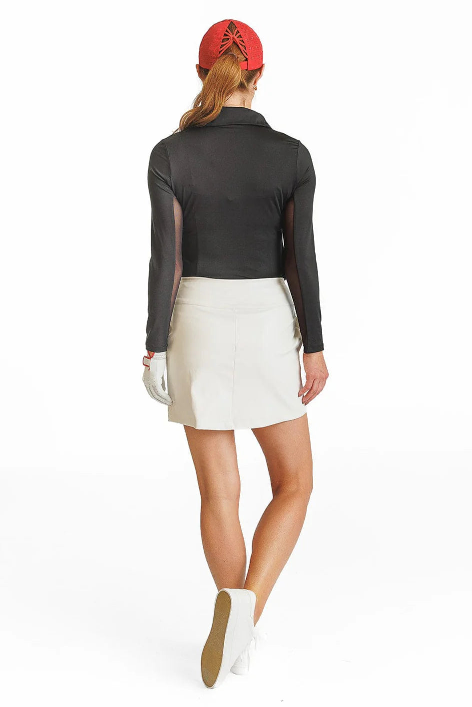 Amy Sport Aurora Front Zip Skort (16') - Cotton Faux Leather