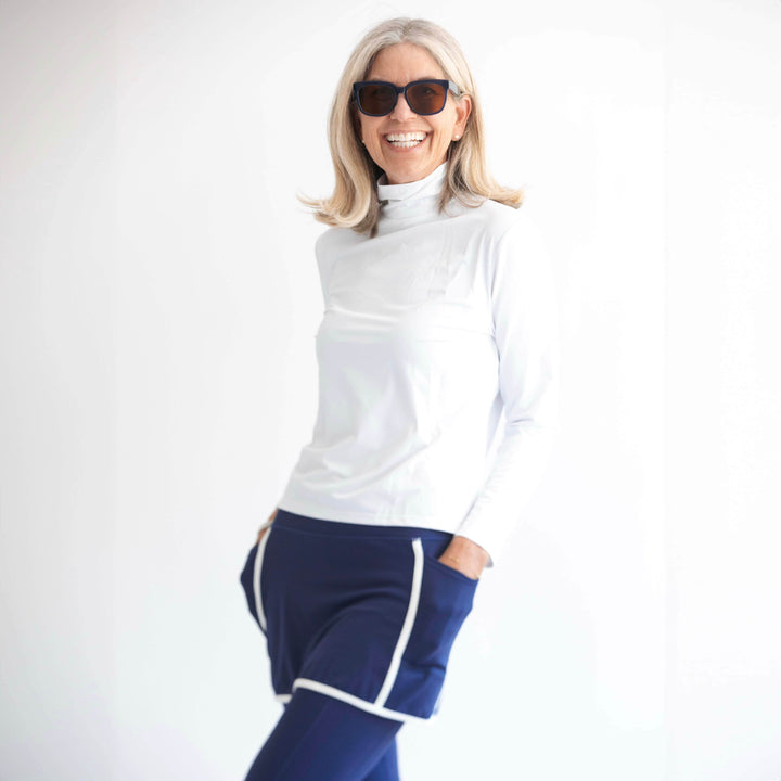 SOL Sister Turtle Neck Long Sleeve - White