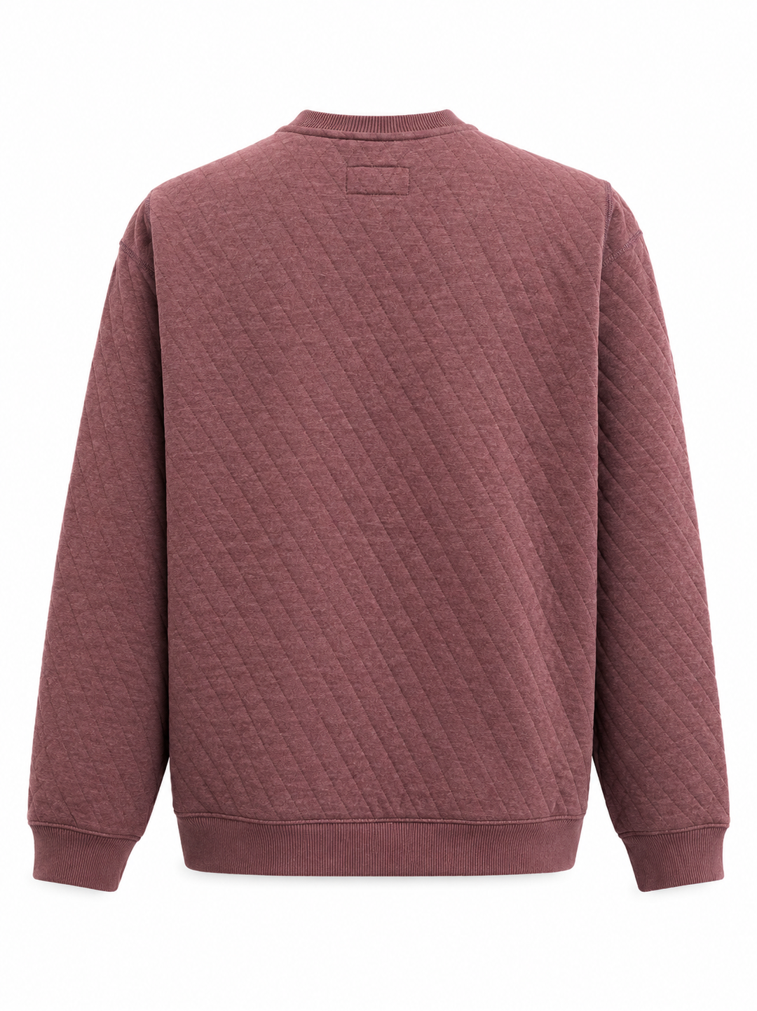 Marine Layer Corbet Quilted Crewneck - Plum Steel - Medium