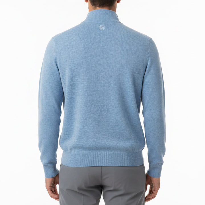 G/FORE Men's Golf Sweater Club Merino Wool 1/4 Zip Willow Size M