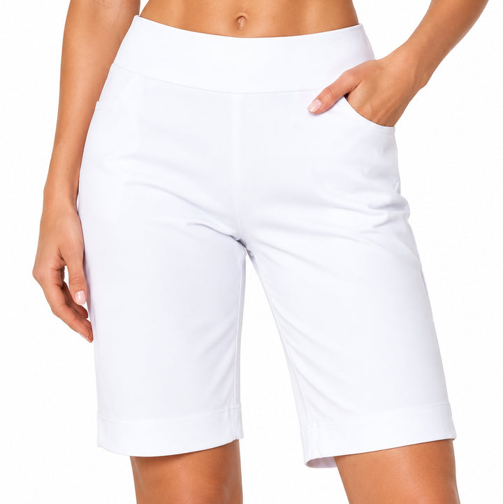 Slimsation Women's Golf Walking Shorts 12" White Size 8