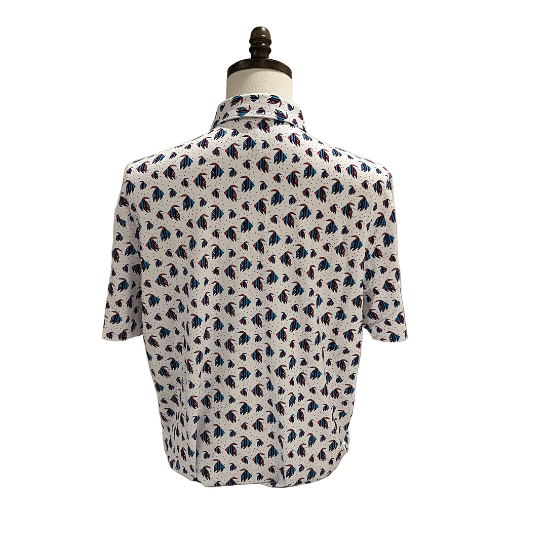 IBKUL Fish Polo - Red/Blue - Large - Skorzie