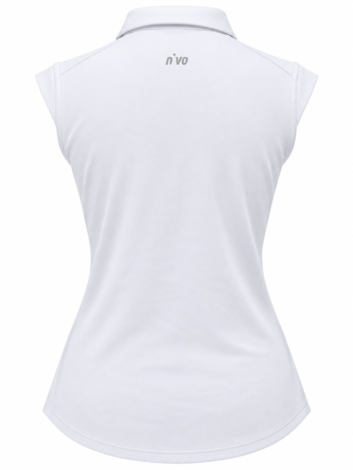 Nivo Sport Sleeveless Nikki Golf Polo - White