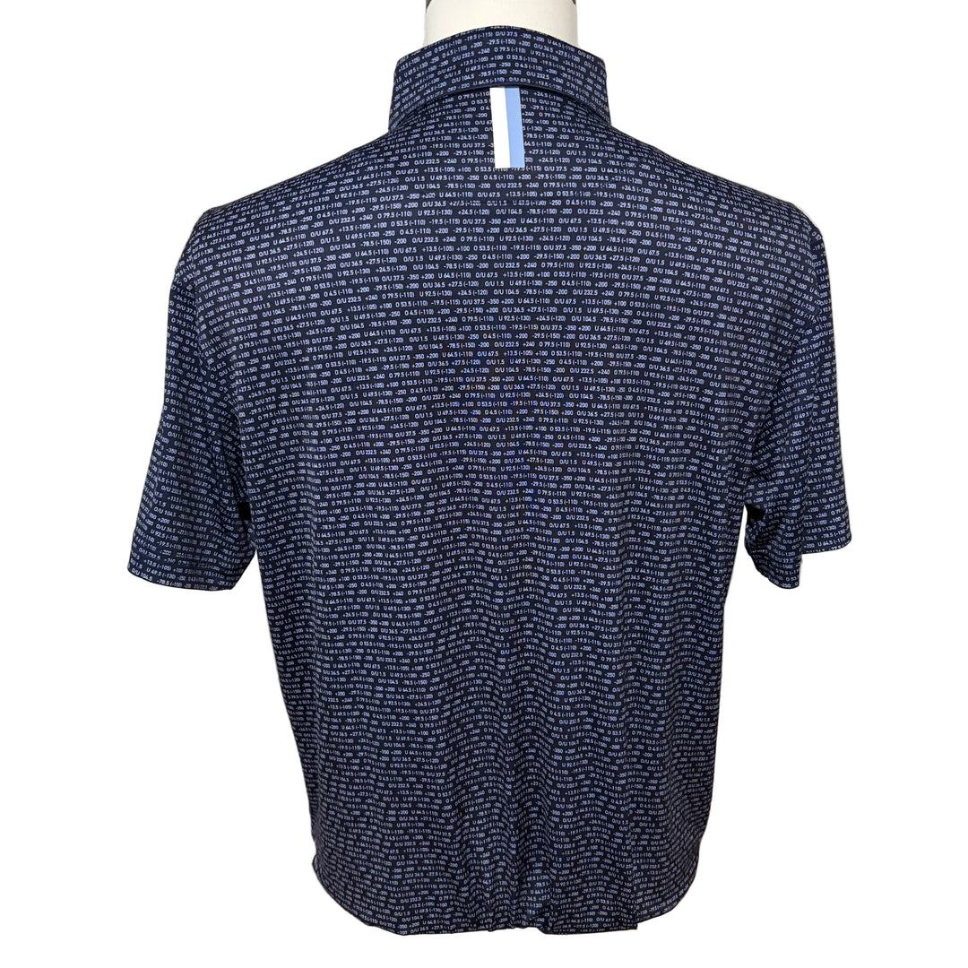 Rhoback Moneyline Performance Polo (w/logo) - Fleet Navy - Medium - Skorzie