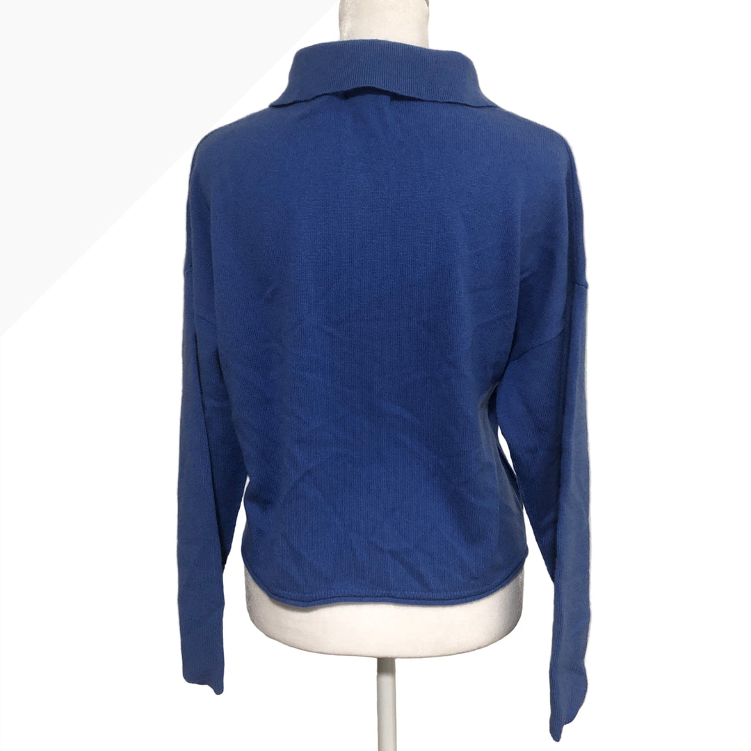 27 Miles Chelsea Button Sweater - Cobalt - Small - Skorzie