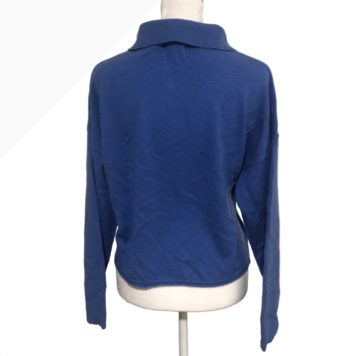 27 Miles Chelsea Button Sweater - Cobalt - Small - Skorzie