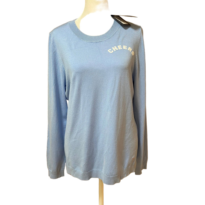 Golftini Cheers Crewneck Sweater (w/logo) - Seersucker Blue - Large - Skorzie