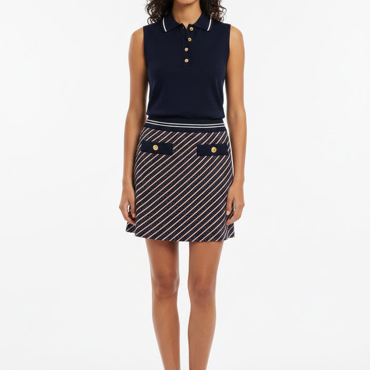 Par 69 Women's Skort Bucci (18") Dark Navy Par Print