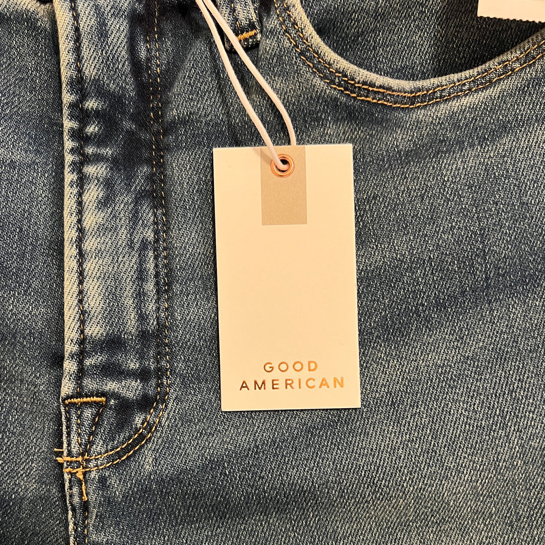 Good American Women's Jeans Good Waist Palazzo 33.5" Indigo986 Size 0