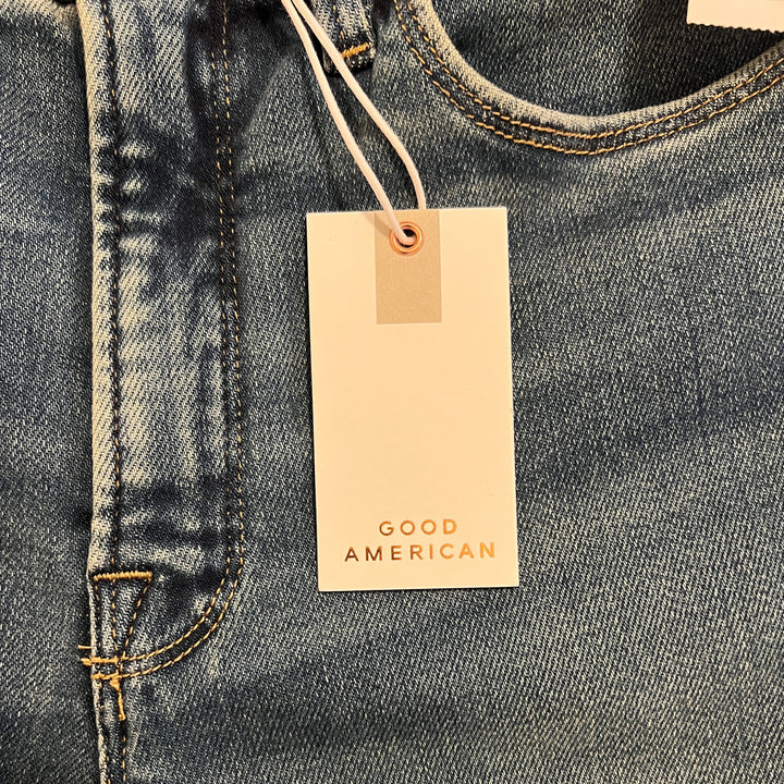 Good American Women's Jeans Good Waist Palazzo 33.5" Indigo986 Size 0
