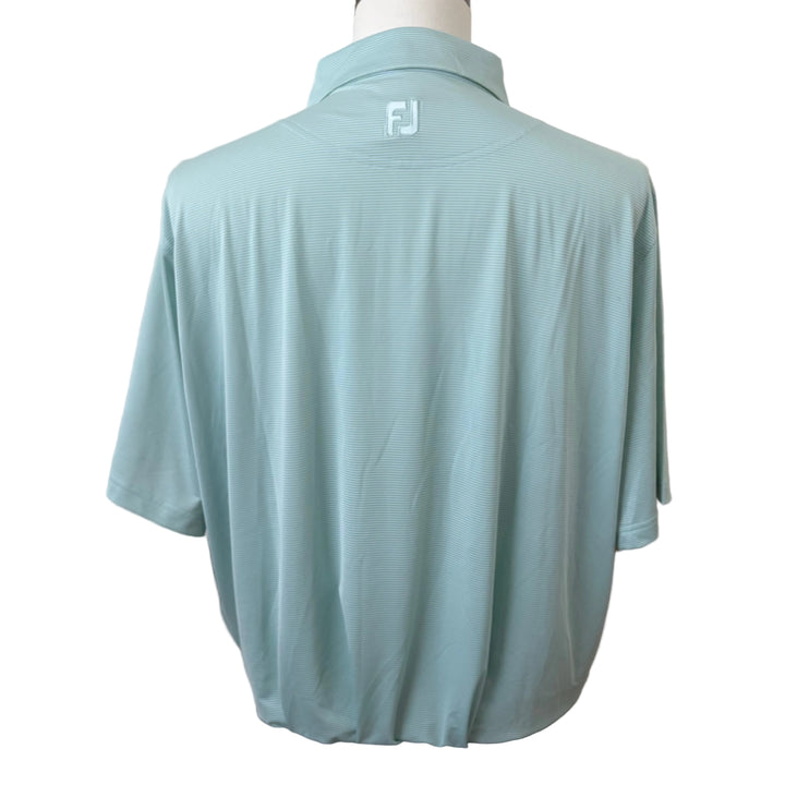 FootJoy Micro Stripe Feeder Polo (w/logo) - Mist/Moss - X-Large - Skorzie