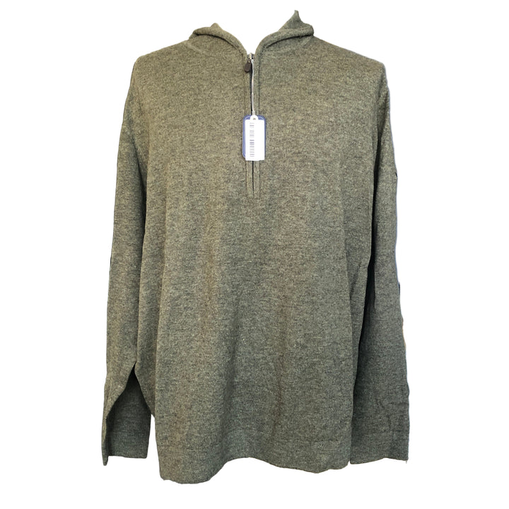 Johnnie-O Mitch Hooded Half-Zip Wool Sweater (w/logo) - Rover - Skorzie