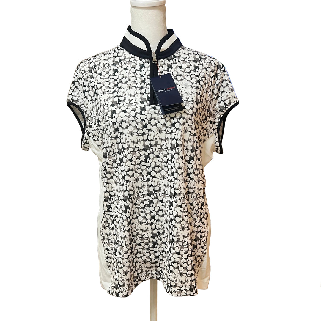 Lohla Sport Tate Cap Sleeve (w/ logo) - Black/White Print - X-Large - Skorzie