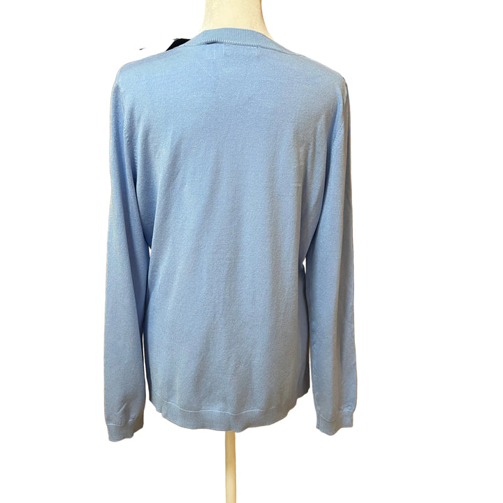 Golftini Cheers Crewneck Sweater (w/logo) - Seersucker Blue - Large - Skorzie