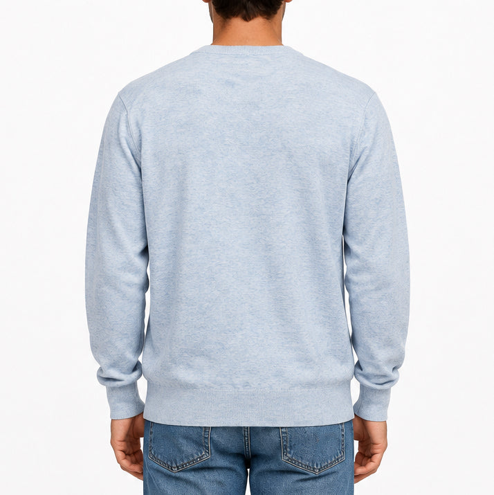 Collars & Co Men's Golf Sweater Luxury Touch V-Neck Sky Blue Size L