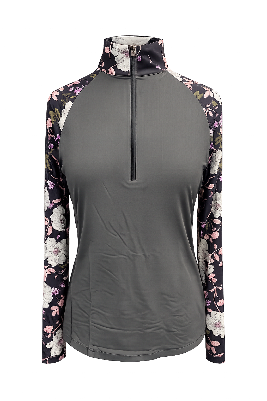 Kastel Denmark Long Sleeve Raglan 1/4 Zip Sun Shirt - Slate Garden Rose - Skorzie