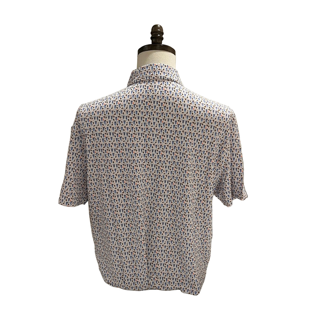 IBKUL Mini Cocktails Polo - Blue/Pink/Brown - Large - Skorzie