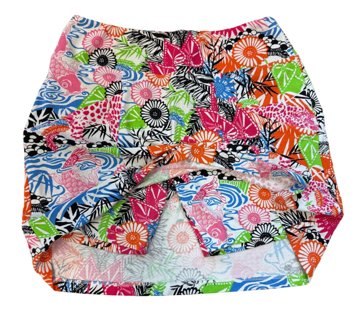 IBKUL Bamboo Garden Print Skort (18") - Multi