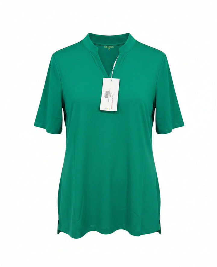 Swing Control Solid S/S V-Neck Velocity Polo - Jolly Green - Small - Skorzie