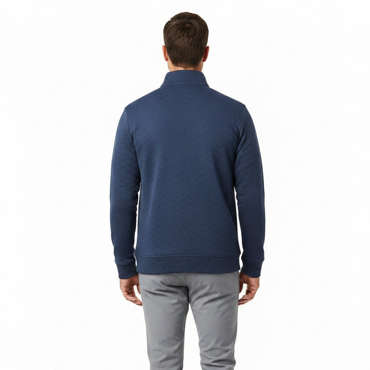 G/FORE Men's Golf Pullover Dunes Cotton Quilted Twilight Size M