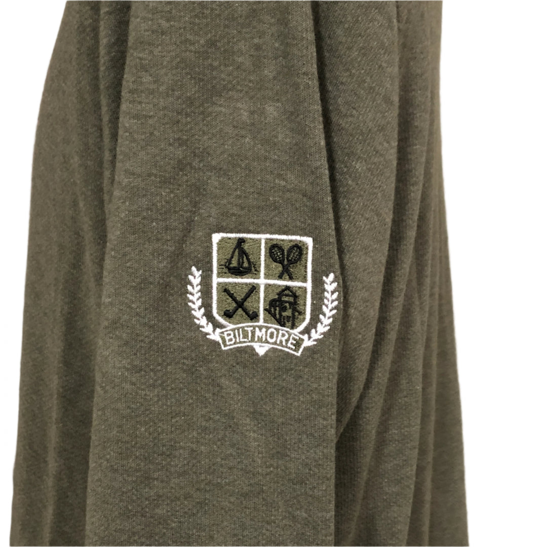 Adidas 3 Stripes 1/4 Zip (w/ logo) - Olive - Large - Skorzie