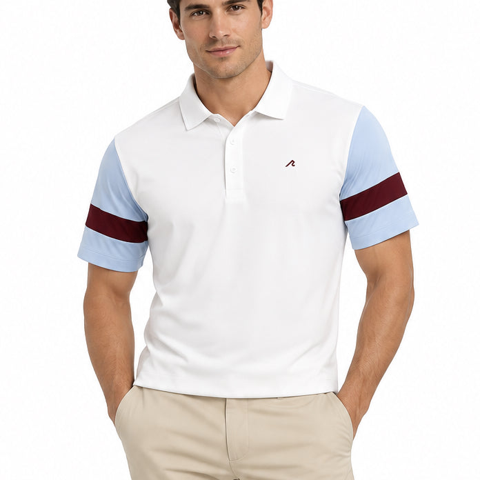 Redvanly Men's Golf Polo Remsen Bright White Size M