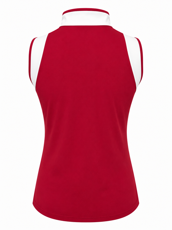 Kinona Knock Down Sleeveless Golf Top - Bordeaux Red