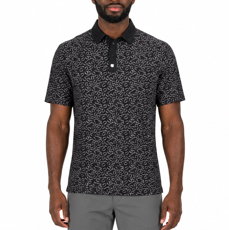 Black Clover Men's Golf Polo All Luck Black Size L