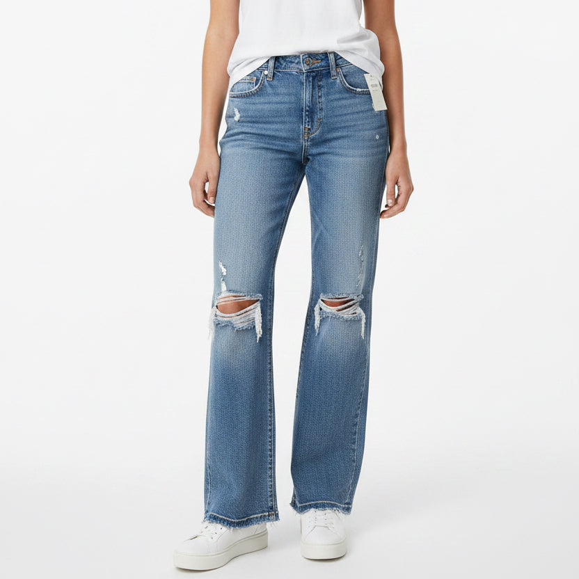 Good American Good Curve Straight Jean (28") - Light Indigo - Size 0/25 - Skorzie